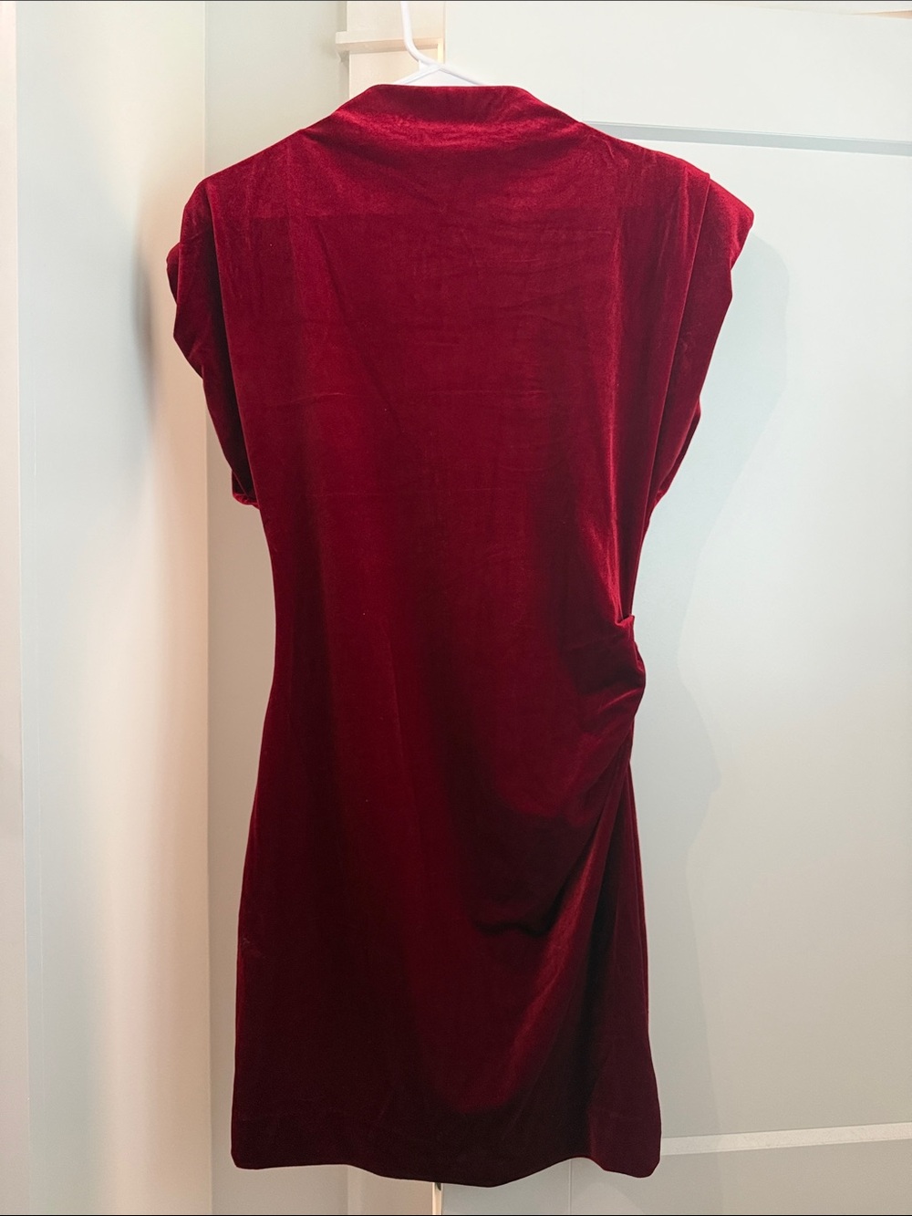 REVOLVE Velvet Mini Dress in Deep Red